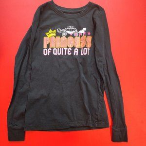 "Princess of quite a lot" long sleeve Tee girl size M